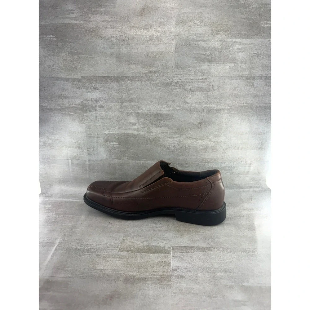 Clarks Men Brown Leather Slip On Square Toe Loafers 71734 Size 9M